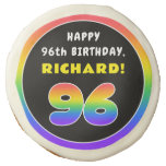 [ Thumbnail: 96th Birthday: Colorful Rainbow # 96, Custom Name ]