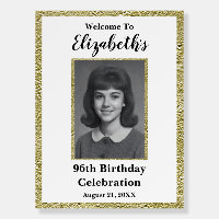 96th Birthday Custom Photo Welcome Sign