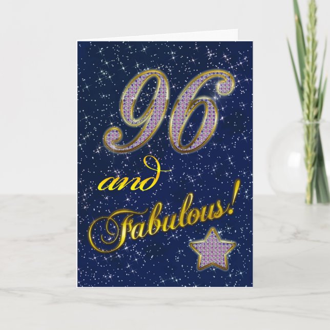 96th birthday for someone Fabulous Card (Front)