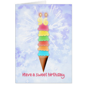 96th Birthday Giant Ice Cream Cards