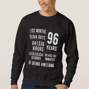 96th Birthday Men Women Funny 96 Years Old Sweatshirt