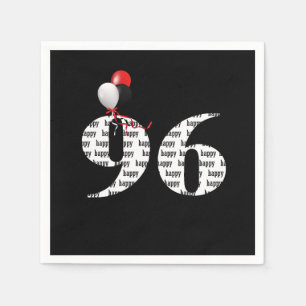 96th Birthday party balloons Napkins
