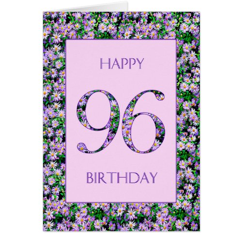 96th Birthday Purple Daisies