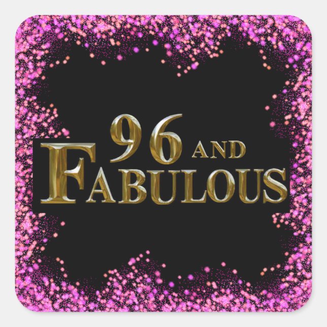 96th Birthday  Square Sticker (Front)