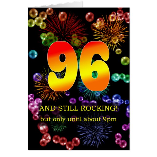 96th Birthday Still Rocking Cards (Front)