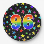 [ Thumbnail: 96th Event: Bold, Fun, Colorful Rainbow 96 Paper Plates ]