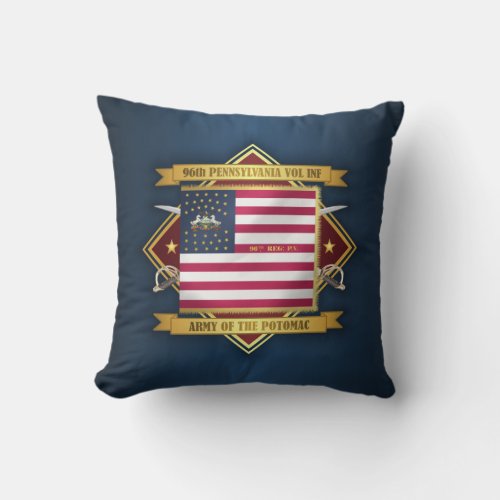 96th Pennsylvania Volunteer Infantry Throw Pillow