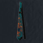 971 Teal/Orange Fractal Tie<br><div class="desc"></div>