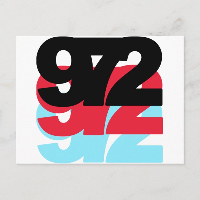 972 Area Code Postcard (Front)