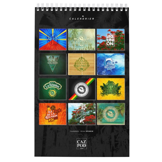 974 Reunion Island Calendar (Back)