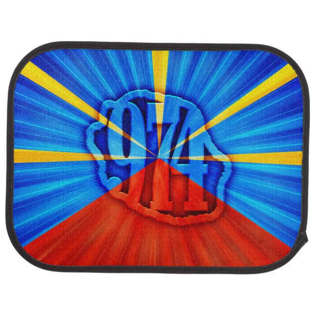 974 Reunion Island - Reunion flag Car Floor Mat (Rear)