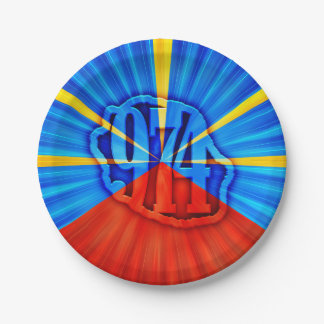 974 Reunion Island - Reunion flag Paper Plates