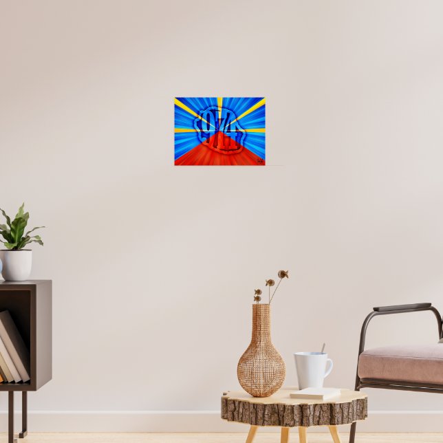 974 Reunion Island - Reunion flag Poster (Living Room 3)