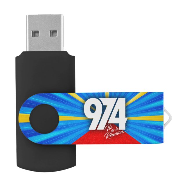 974 Reunion Island Signature Maveli R zoom1 Flash Drive (Opened)