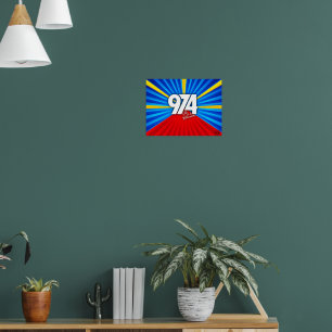 974 Reunion Island Signature Maveli R zoom1 Poster