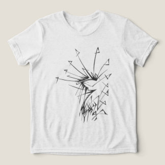 97 Black White Abstract Tribal Tattoo Art Tri-Blend Shirt