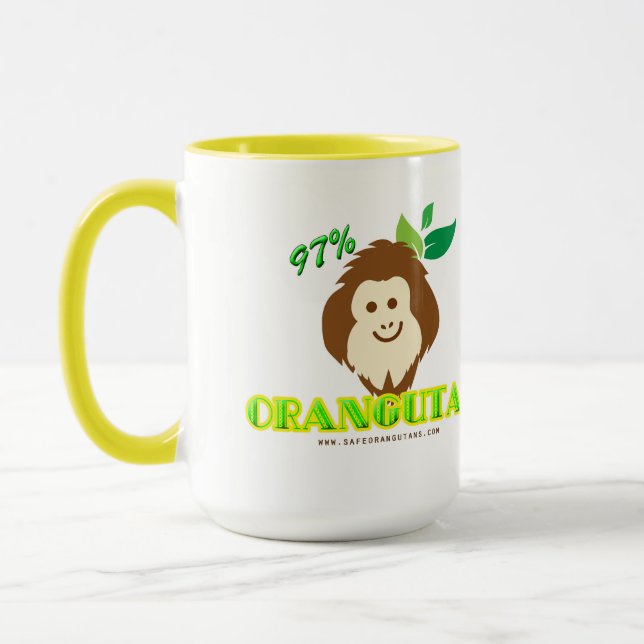97% Orangutan Mug - proudly display your DNA! (Left)