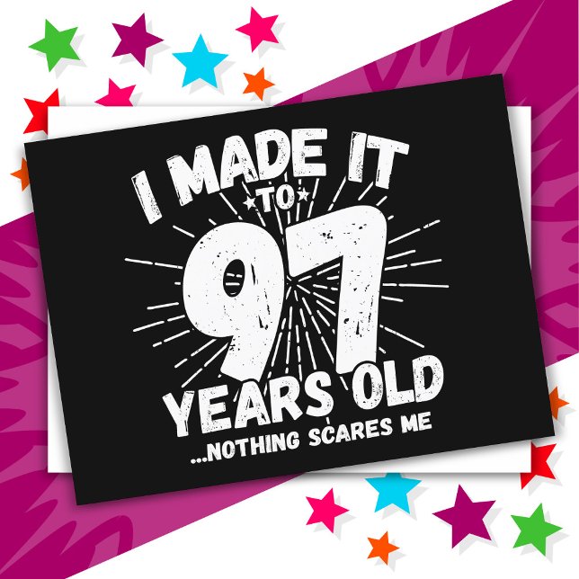 97 Year Old Sarcastic Meme Funny 97th Birthday Postcard (Creator Uploaded)