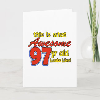 97 YEARS OLD BIRTHDAY DESIGNS CARD