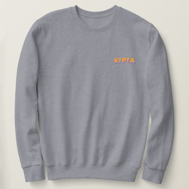 "97PTA" Crewneck (Gray) Sweatshirt (Design Front)