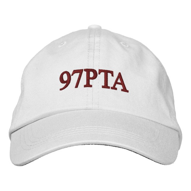 "97PTA" Director Cap (White / Maroon) (Front)