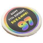 [ Thumbnail: 97th Birthday: Colorful Rainbow # 97, Custom Name ]