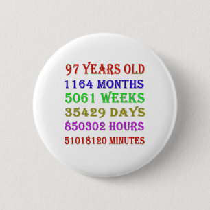 97th Birthday Milestones Button