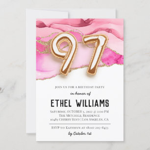 97th Birthday Party Invitation