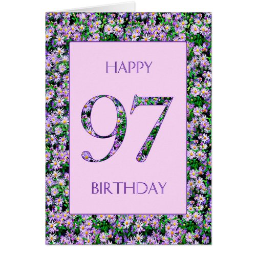 97th Birthday Purple Daisies