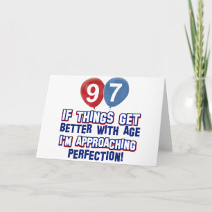 97th year old birthday designs card