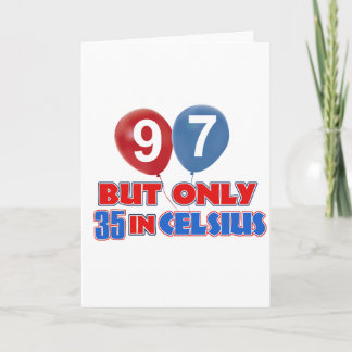 97th year old birthday designs card