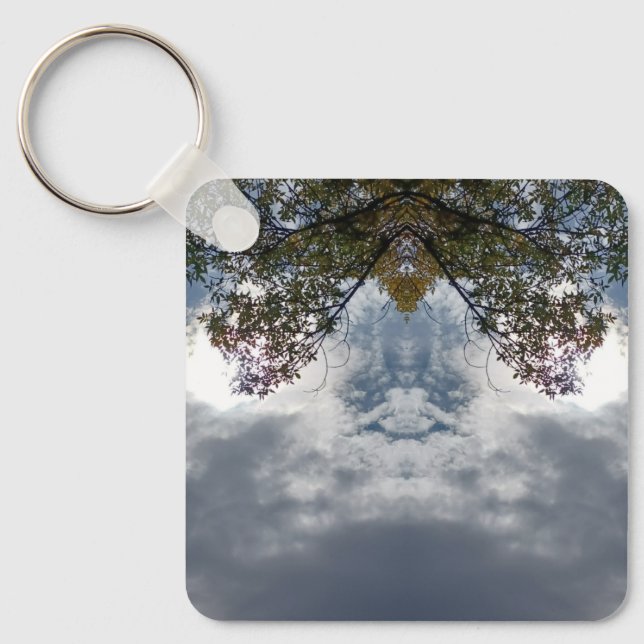 97Z Unique Colorful Abstract Nature Keychain (Front)
