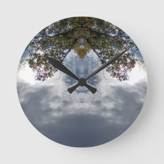 97Z Unique Colorful Abstract Nature Round Clock