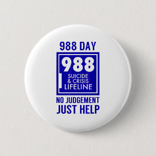 988 Day - September 8 - Suicide Prevention Awarene Button