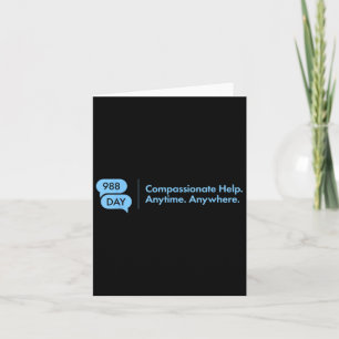 988 Day - Suprt Suicide Prevention 9_8 988 Day Card