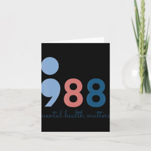 988 Mental Health S Suicide Prevention Aware  Card
