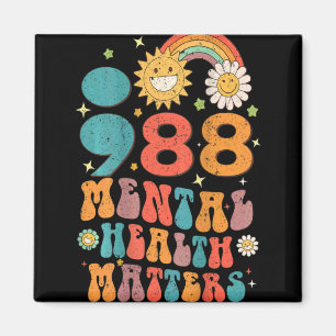 988 Mental Health S Suicide Prevention Retro Magnet