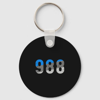 988 prevention hotline health awareness keychain