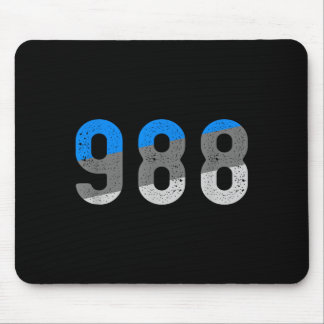 988 prevention hotline health awareness mouse pad
