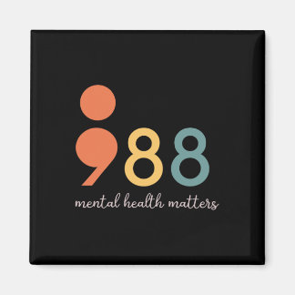 988 Semicolon Mental Health Problems Suicide Preve Magnet