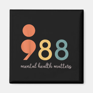 988 Semicolon Mental Health S Suicide Prevention Magnet