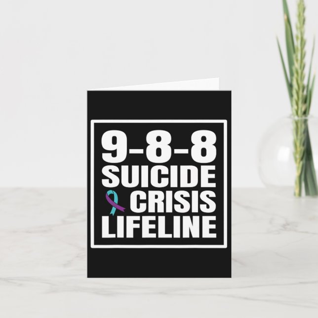 988 Suicide And Crisis Lifeline Suicide Prevention Card (Front)