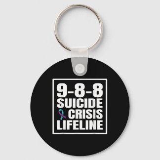 988 Suicide And Crisis Lifeline Suicide Prevention Keychain