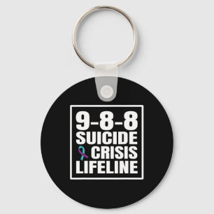988 Suicide And Crisis Lifeline Suicide Prevention Keychain