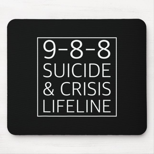 988 - Suicide Awareness Crisis Lifeline 988 Mouse Pad (Front)