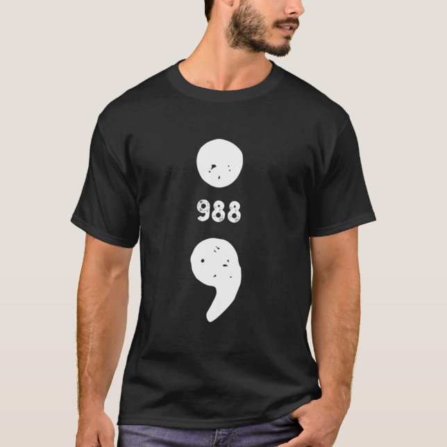 988 Suicide Prevention 988 Comma T-Shirt (Front)