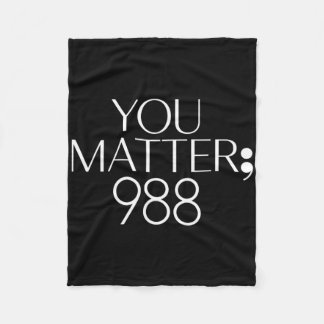 988 Suicide Prevention Awareness _1 Fleece Blanket