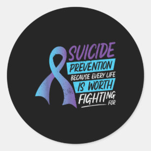 988 Suicide Prevention Awareness Month Mental Heal Classic Round Sticker