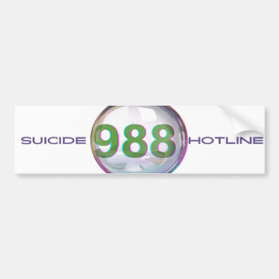 988 Suicide Prevention Bumper Sticker - WG