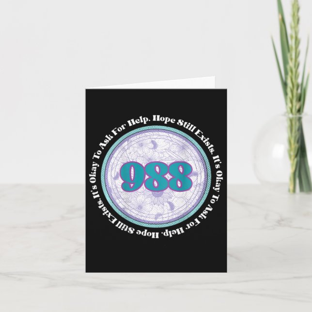 988 Suicide Prevention It's Okay To Ask For Help C Card (Front)